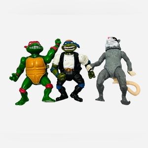 Vintage Mirage Studios Teenage Mutant Ninja Turtles Figure’s lot of 3